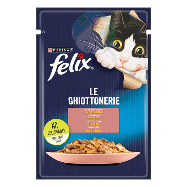 پوچ گربه فیله ماهی سالمون 80گرمی Felix